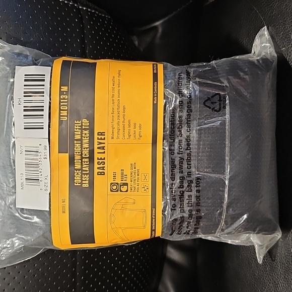 Carhartt Force Midweight Waffle Base Layer Crewneck Top size xl Navy Retail $32 - Picture 4 of 4